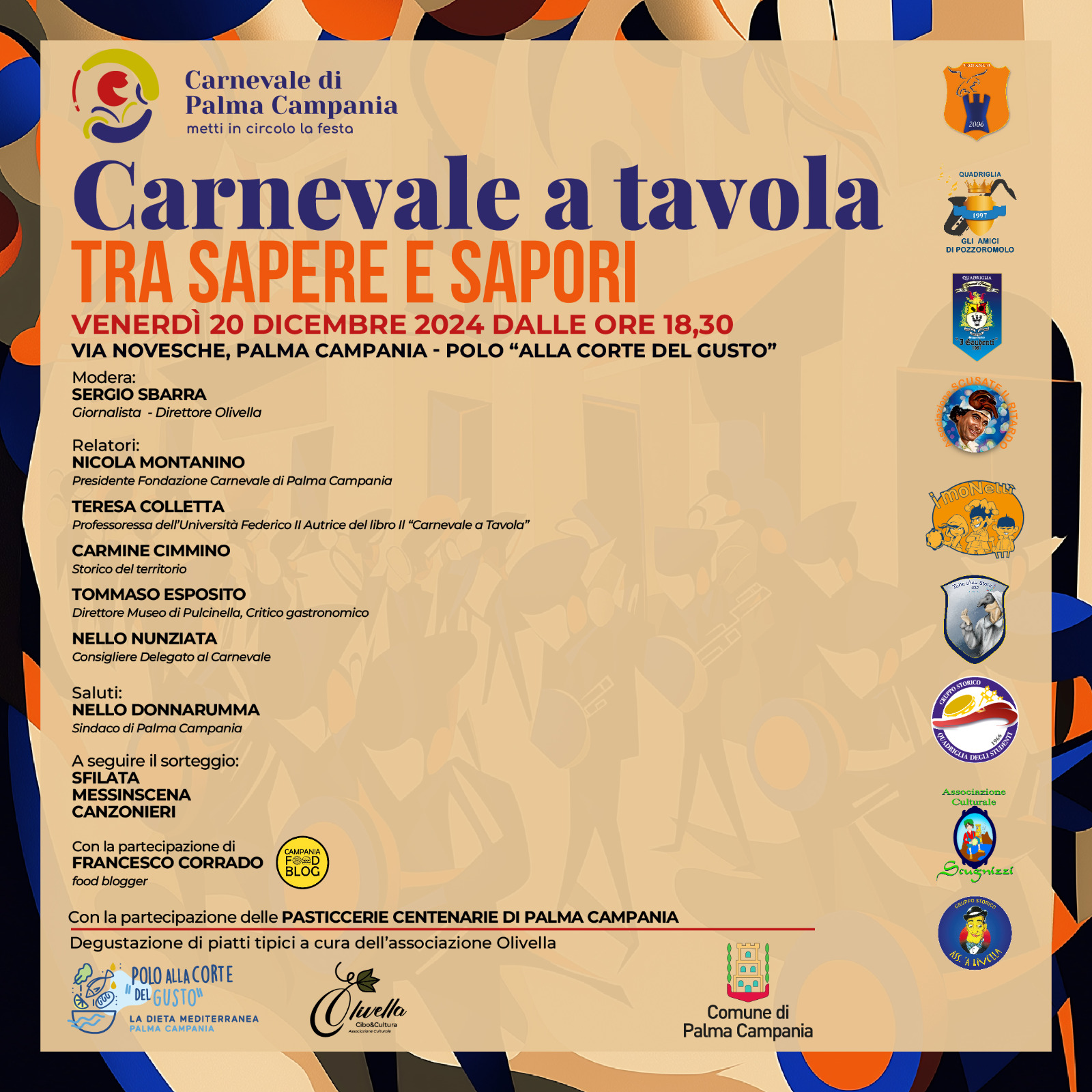 TRA SAPERI E SAPORI: A PALMA CAMPANIA UN CONVEGNO  DEDICATO AL “CARNEVALE A TAVOLA”